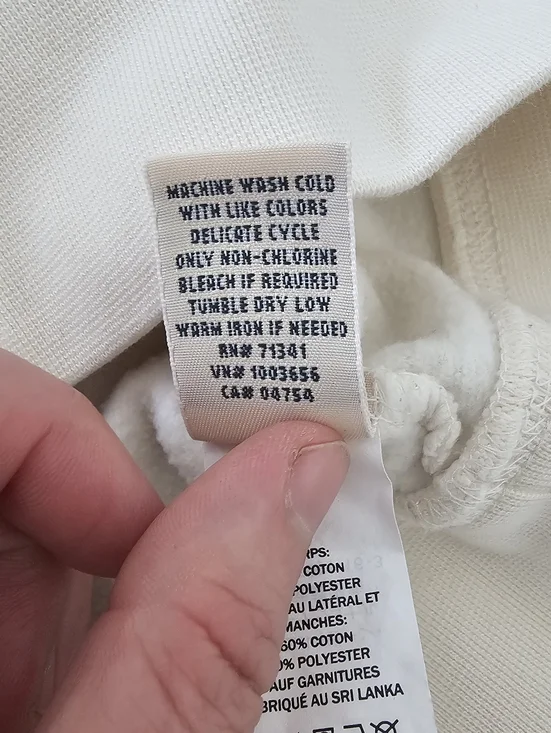 L.L.Bean Quilted Quarter Zip Pullover Cream Ivory Women’s Large Cozy Classic - Picture 9 of 10